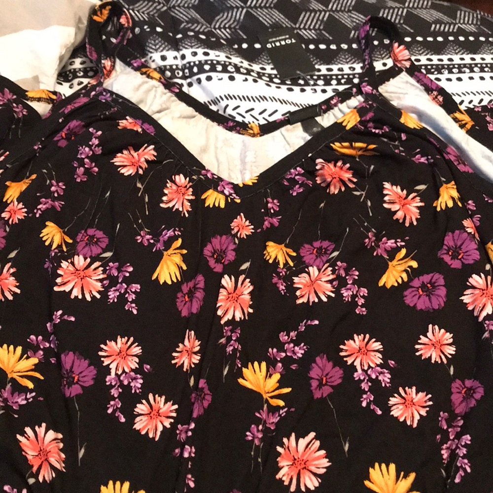 Floral jersey romper!